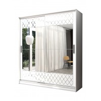 Шкаф-купе "Неаполь" 2000 анкор белый/стекло белое