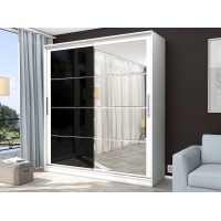 Шкаф-купе "Дубай-2" 1500 в цвете анкор белый или венге