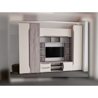 Гостиная "Аванта" дуб крфт серый/кашемир