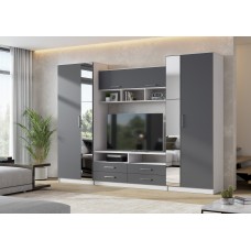 Гостиная "Палермо-7" анкор белый/графит